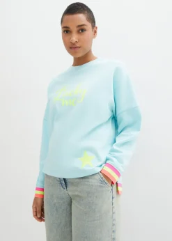 Sale Sudadera oversize con puños multicolores de algodón puro Mujer Ropa Cómoda