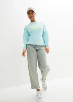 Sale Sudadera oversize con puños multicolores de algodón puro Mujer Ropa Cómoda