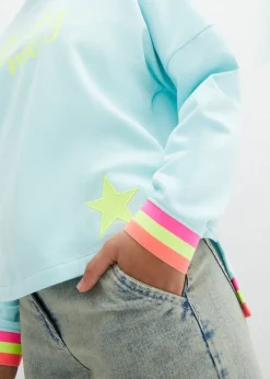 Sale Sudadera oversize con puños multicolores de algodón puro Mujer Ropa Cómoda