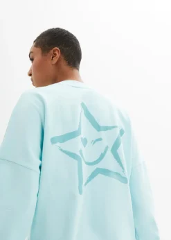 Sale Sudadera oversize con puños multicolores de algodón puro Mujer Ropa Cómoda
