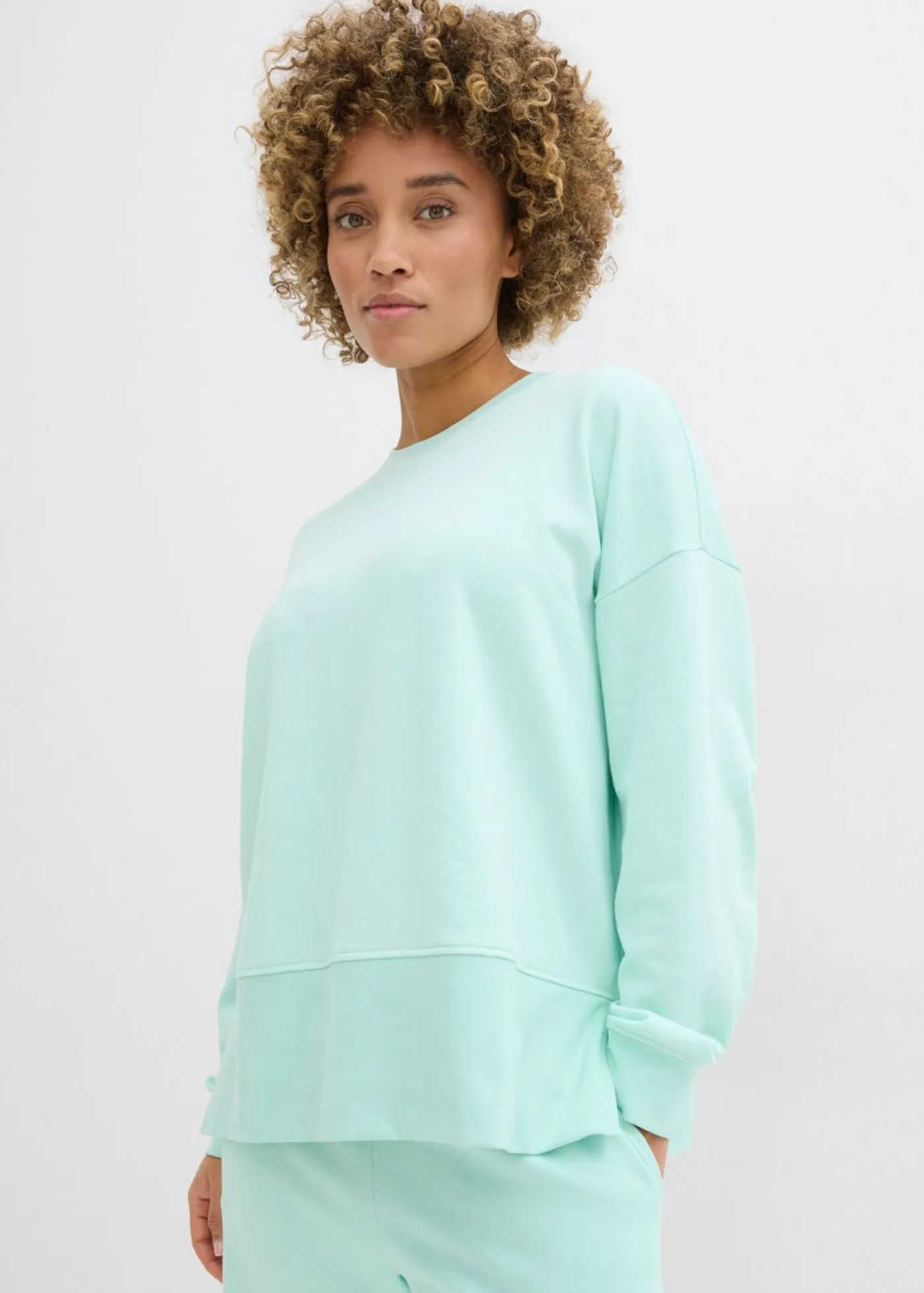 Sudadera oversize de mezcla de algodón Mujer Ropa Cómoda|Novedades