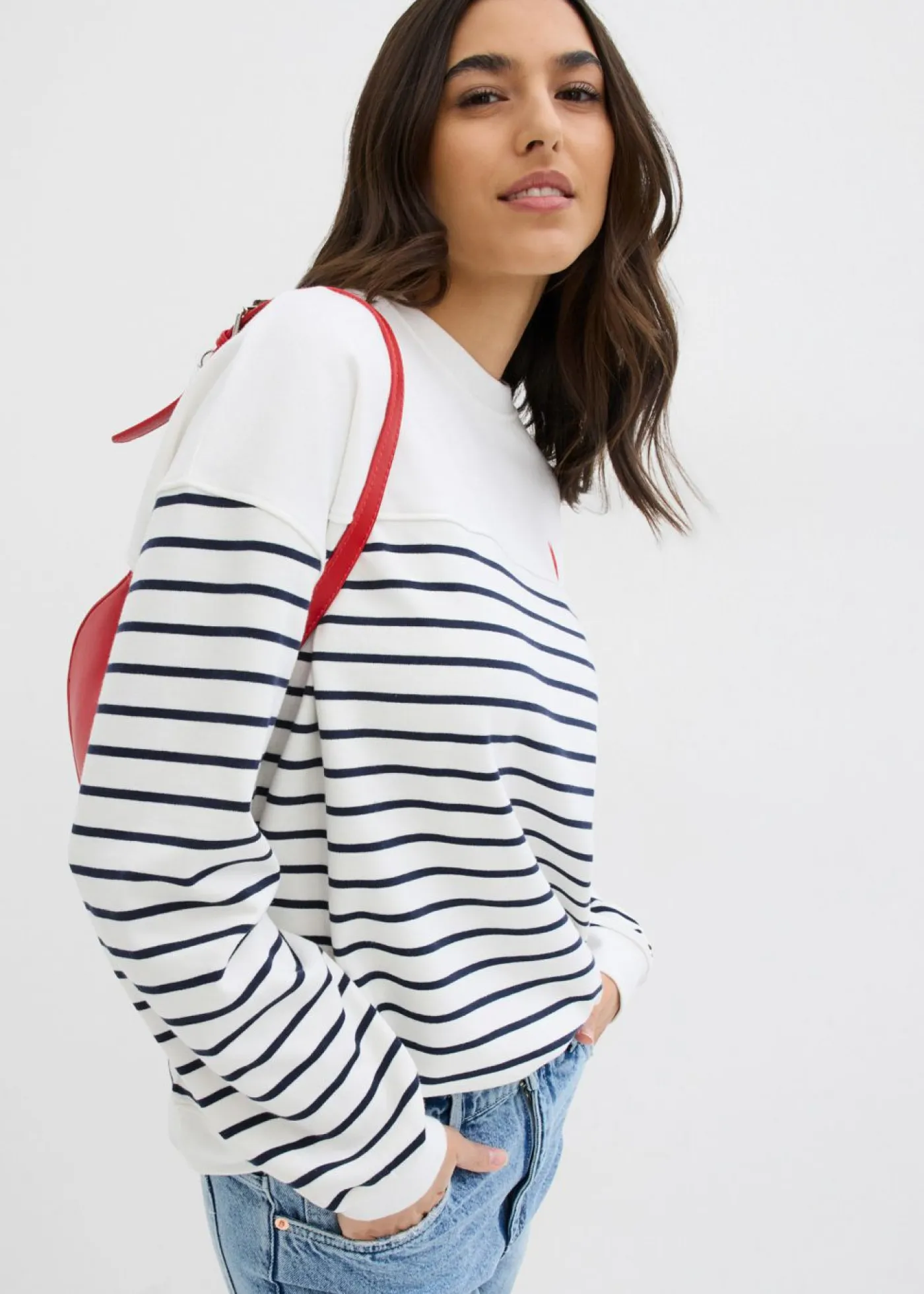 Online Sudadera oversize de mezcla de algodón Mujer Ropa Cómoda
