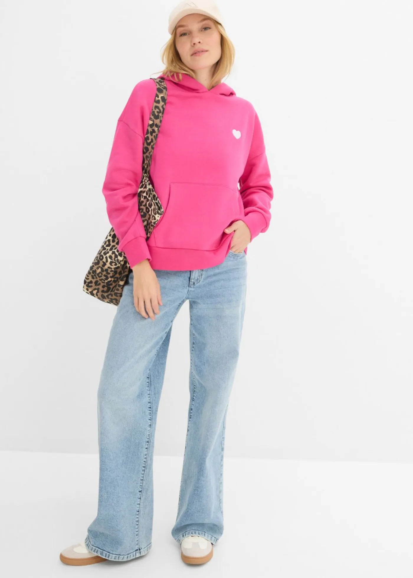 Sale Sudadera oversize de mezcla de algodón suave con capucha Mujer Ropa Cómoda|Novedades