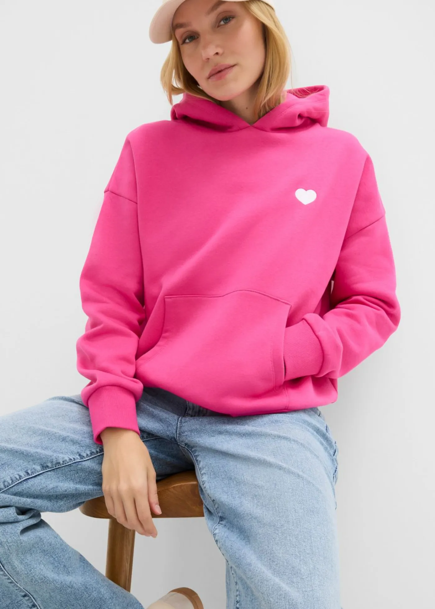 Sale Sudadera oversize de mezcla de algodón suave con capucha Mujer Ropa Cómoda|Novedades