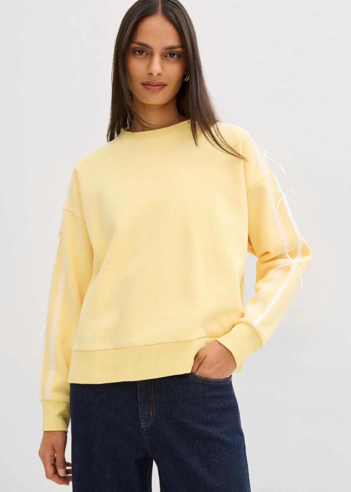 Clearance Sudadera oversize en suave mezcla de algodón Mujer Ropa Cómoda