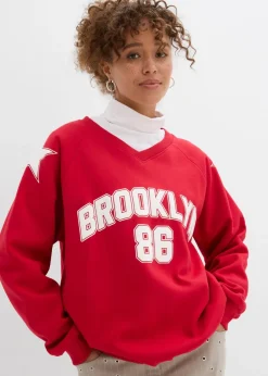 Sale Sudadera oversize en suave mezcla de algodón Mujer Ropa Cómoda