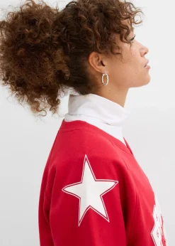 Sale Sudadera oversize en suave mezcla de algodón Mujer Ropa Cómoda