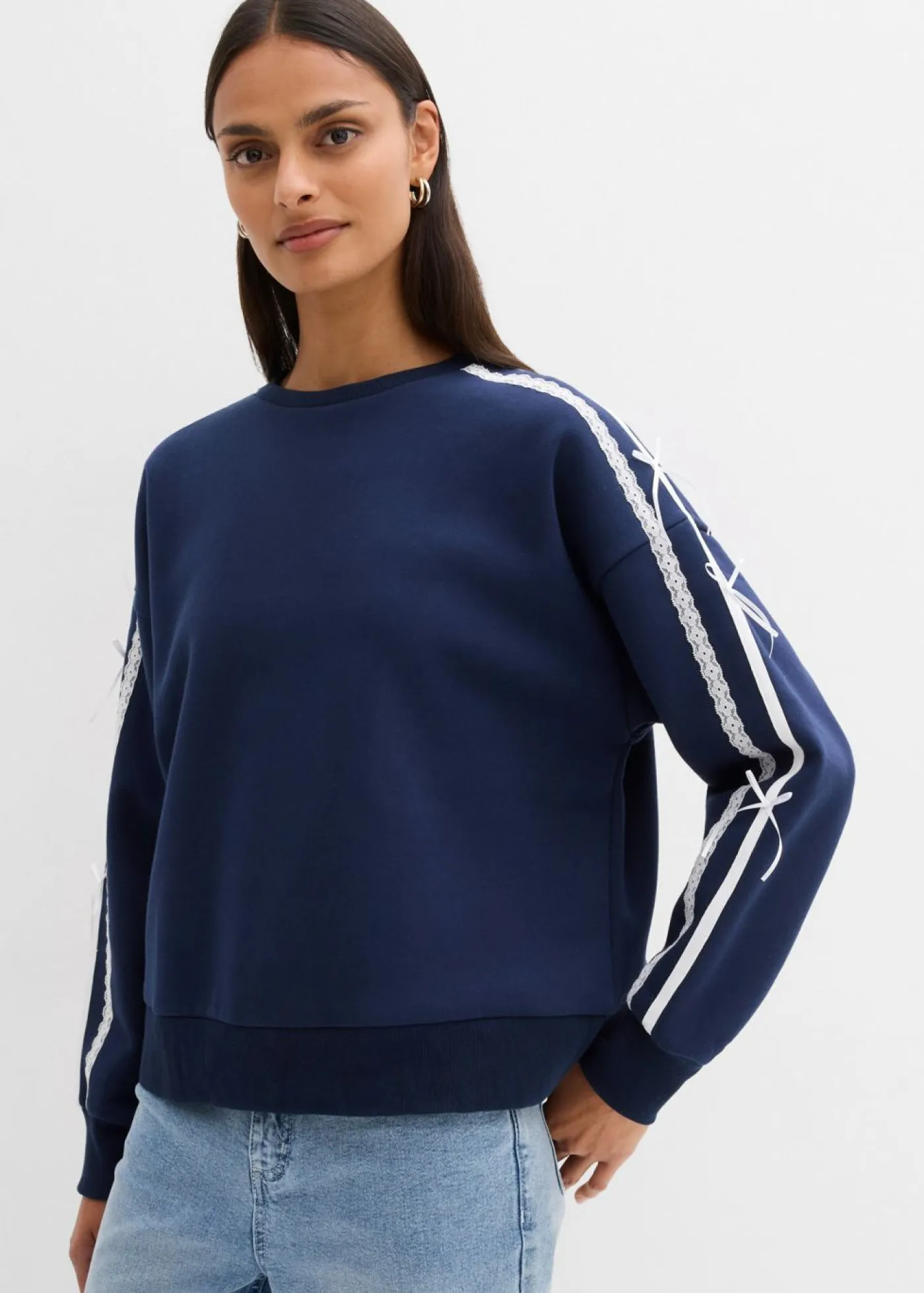 Discount Sudadera oversize en suave mezcla de algodón Mujer Ropa Cómoda