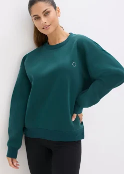 Online Sudadera térmica de material de secado rápido con corte holgado Mujer Ropa Deportiva|Camisetas