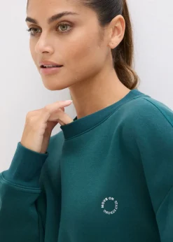 Online Sudadera térmica de material de secado rápido con corte holgado Mujer Ropa Deportiva|Camisetas