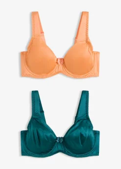 Outlet Sujetador básico con aros y efecto brillante (2 unidades) Mujer Novedades|Sujetadores