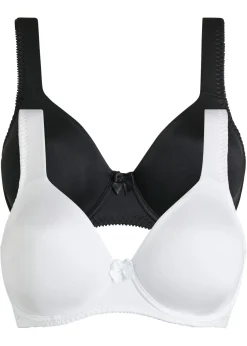 Clearance Sujetador básico con aros y efecto brillante (2 unidades) Mujer Novedades|Novedades