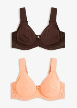 Best Sujetador básico de algodón orgánico con aros (2 unidades) Mujer Ropa Interior De Algodón|Temática·Lencería De Primavera