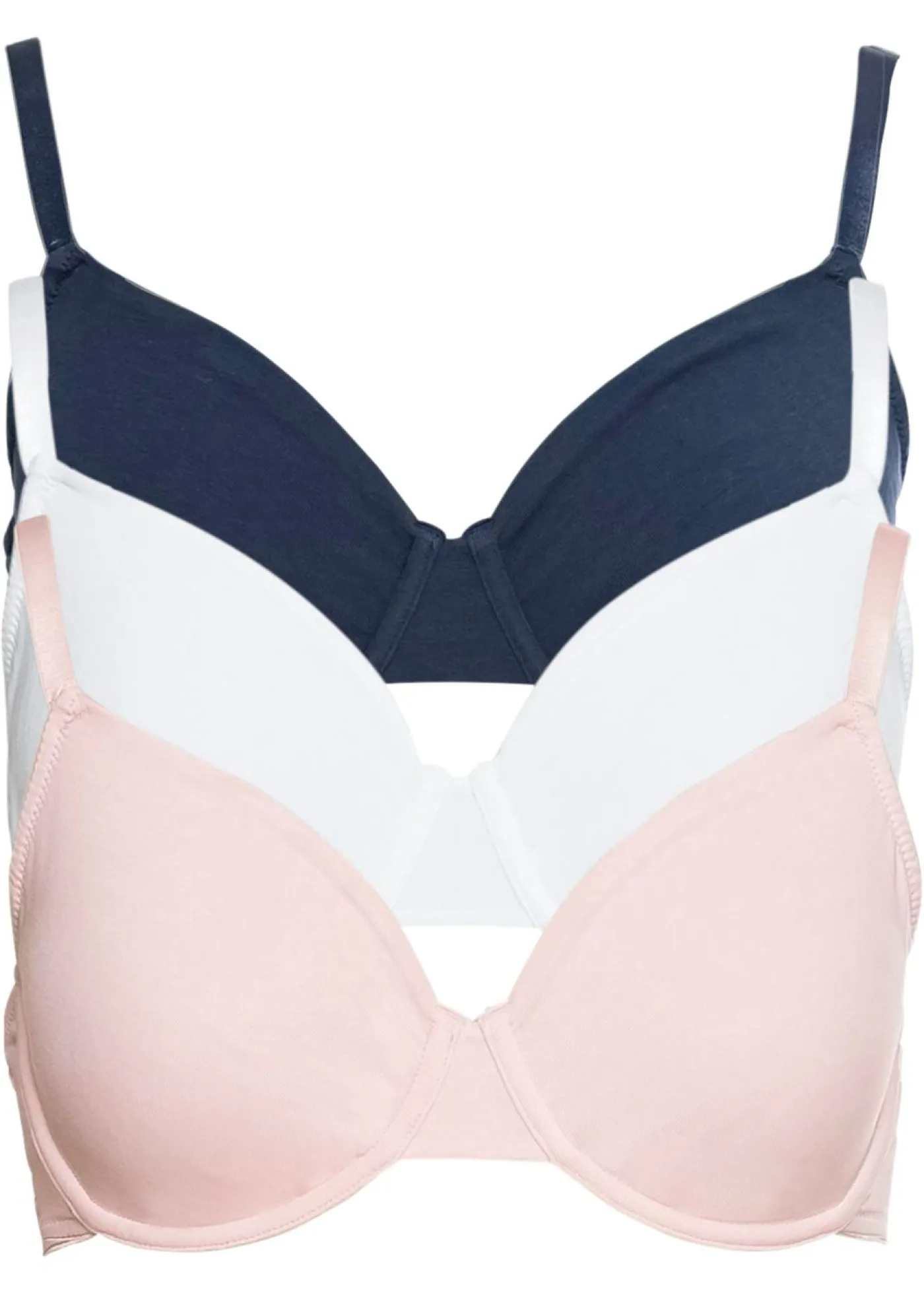 Outlet Sujetador básico de algodón orgánico con aros (3 unidades) Mujer Ropa Interior De Algodón|Sujetadores De Copa E A H