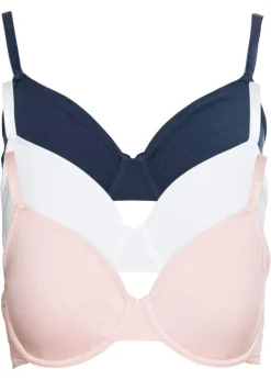Best Sujetador básico de algodón orgánico con aros (3 unidades) Mujer Sujetadores|Básicos