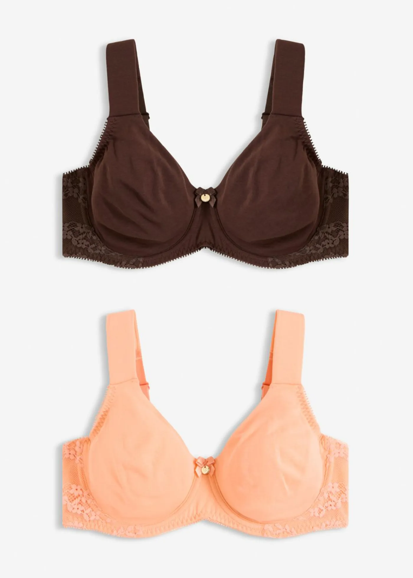 Sale Sujetador básico de algodón orgánico con aros (2 unidades) Mujer Sujetadores|Novedades