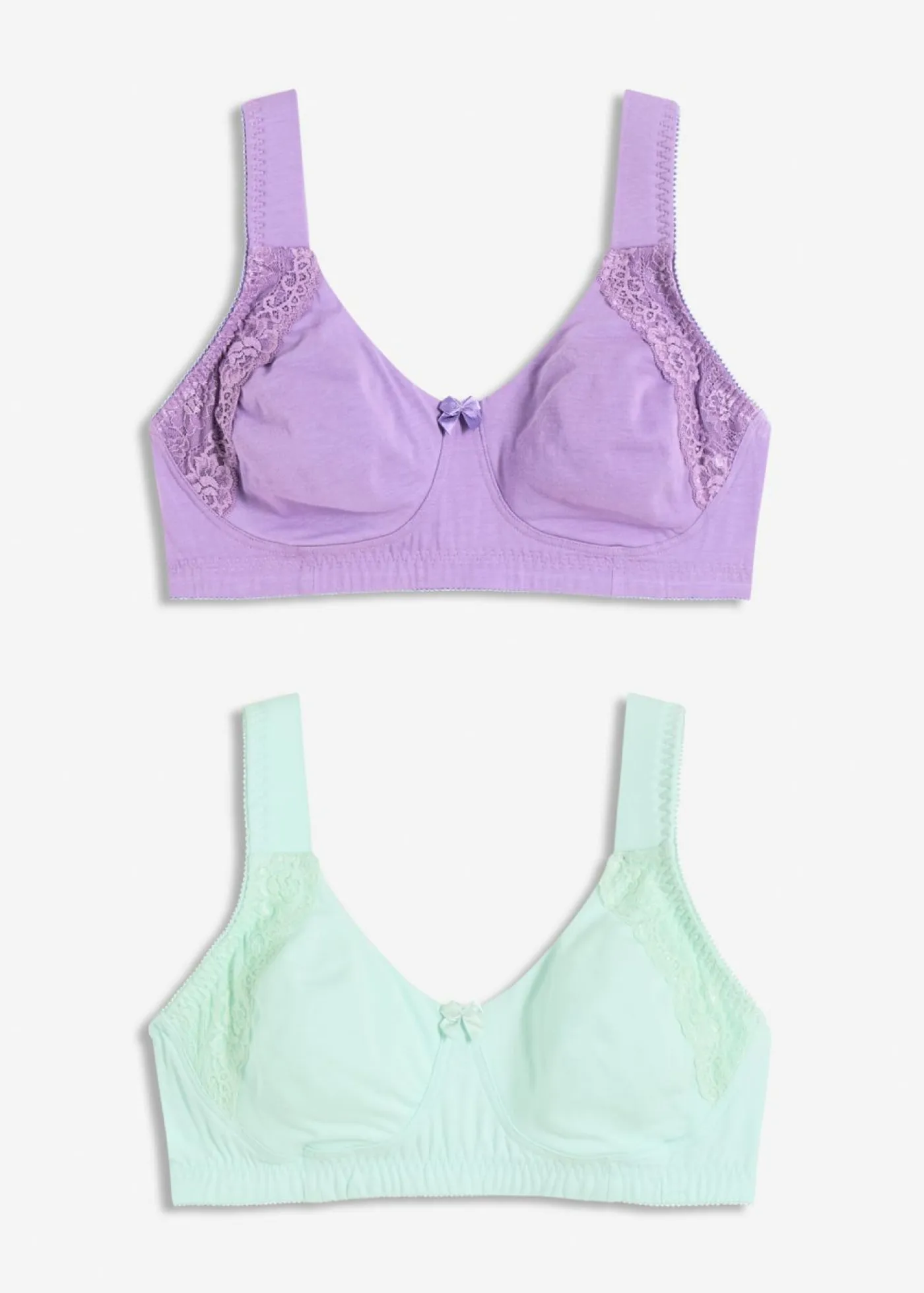 Clearance Sujetador básico de algodón sin aros (2 unidades) Mujer Ropa Interior De Algodón|Sujetadores De Copa E A H