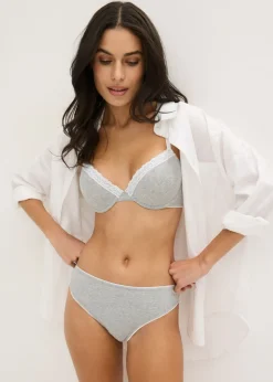 Best Sujetador con aros de algodón y encaje Mujer Sujetadores De Copa E A H|Ropa Interior De Algodón