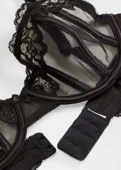Hot Sujetador con aros de encaje delicado Mujer Lencería Sexy|Sujetadores