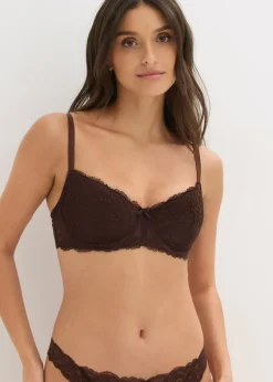 Sale Sujetador con aros, guateado lateral y encaje delicado Mujer Novedades