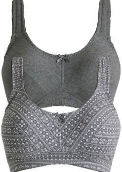 Best Sujetador de algodón orgánico sin aros (2 unidades) Mujer Ropa Interior De Algodón|Sujetadores De Copa E A H