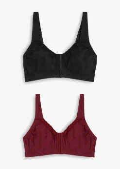 Discount Sujetador de cierre frontal, sin aros, con algodón (2 unidades) Mujer Ropa Interior De Algodón|Sujetadores De Copa E A H