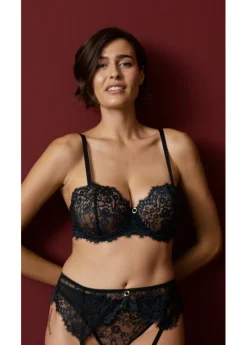 New Sujetador de tirantes halter con delicado encaje fino Mujer Lencería|Lencería Sexy