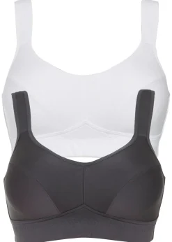 Clearance Sujetador deportivo de sujeción media (2 unidades) Mujer Ropa Interior Deportiva|Ropa Deportiva