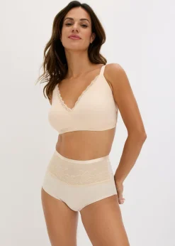 Online Sujetador Feel Comfort sin aros con corte láser y encaje Mujer Novedades|Sujetadores De Copa E A H