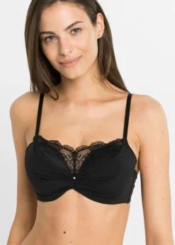 Sujetador push-up con detalles de pedrería Mujer Lencería|Sujetadores