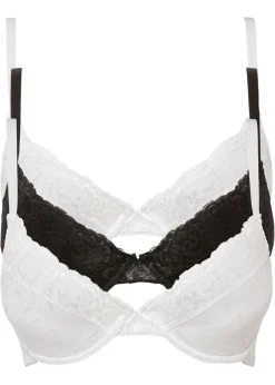 Sale Sujetador push-up con encaje fino (3 unidades) Mujer Sujetadores De Copa E A H|Sujetadores