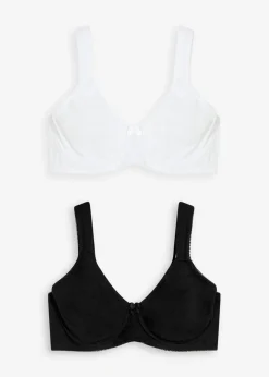 Best Sujetador reductor básico de algodón orgánico con aros (2 unidades) Mujer Ropa Interior De Algodón