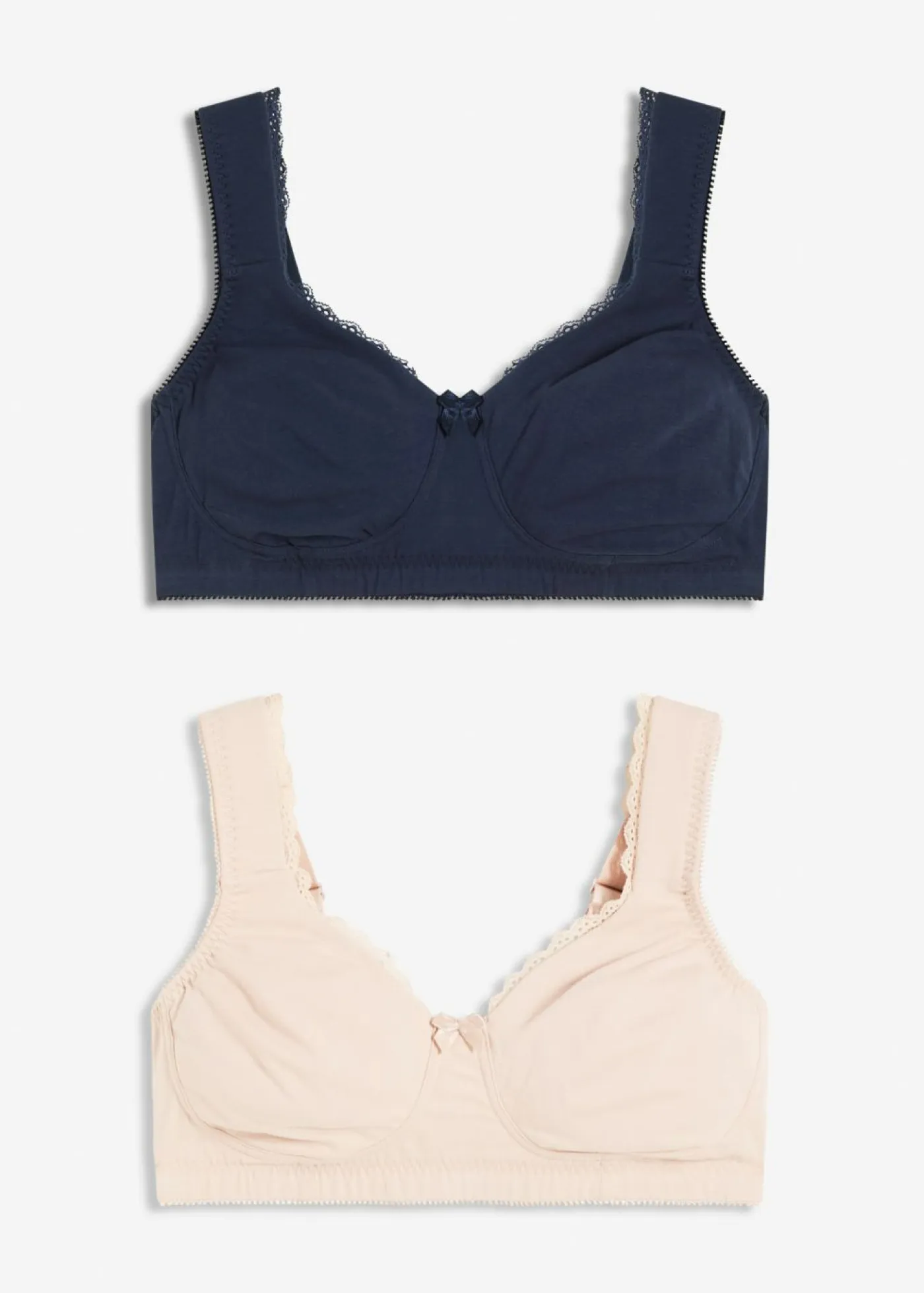 New Sujetador reductor, sin aros, con algodón orgánico (2 unidades) Mujer Básicos|Ropa Interior De Algodón