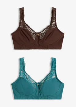 Clearance Sujetador sin aros de algodón orgánico (2 unidades) Mujer Sujetadores|Novedades