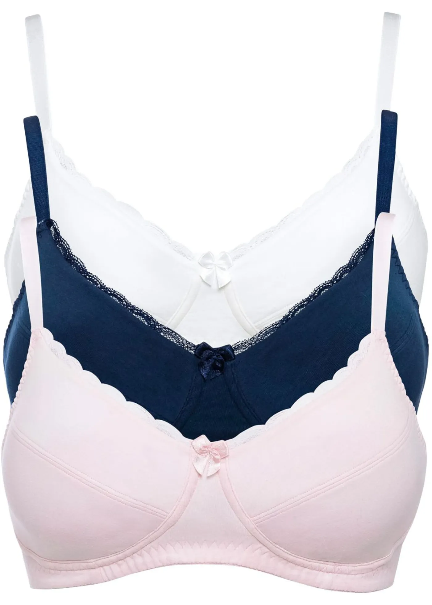 Discount Sujetador sin aros de algodón (3 unidades) Mujer Sujetadores|Ropa Interior De Algodón