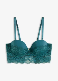 Hot Sujetador tipo balconette con tirantes desmontables y encaje de flores Mujer Sujetadores De Copa E A H|Novedades