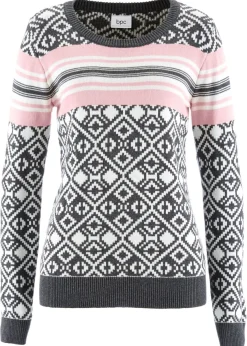 Best Suéter con estampado de diamante Mujer Jerséis|Ropa De Punto