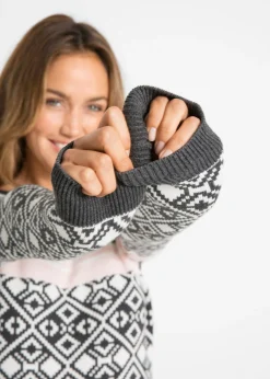 Best Suéter con estampado de diamante Mujer Jerséis|Ropa De Punto