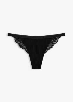 Discount Tanga con canalé suave Mujer Lencería|Bragas