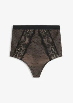 Discount Tanga con efecto moldeador medio y encaje Mujer Ropa Interior Moldeadora|Bragas