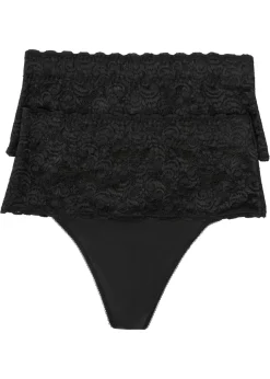 Sale Tanga con efecto moldeador medio (2 unidades) Mujer Temática·Lencería De Primavera|Bragas
