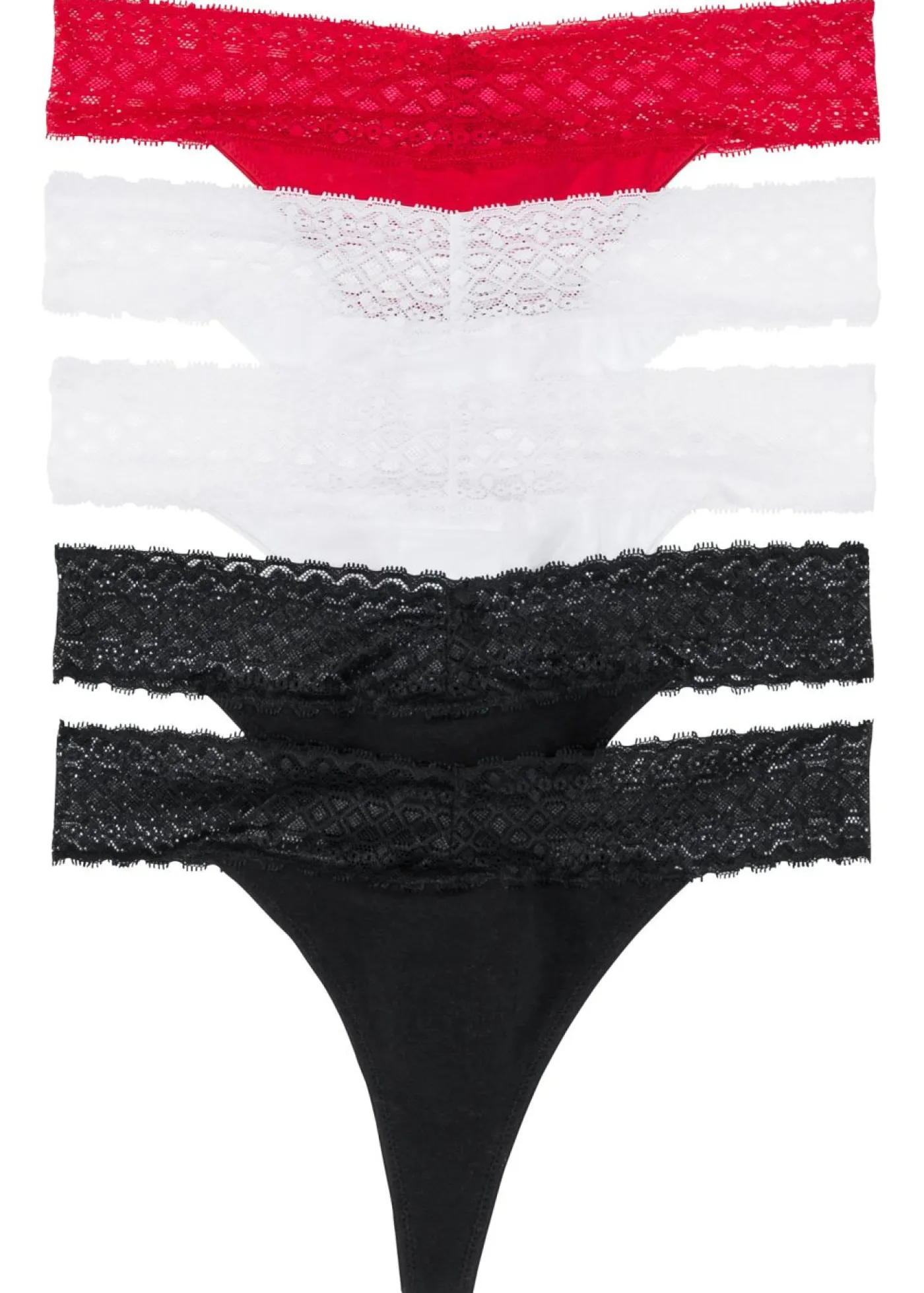 Tanga con encaje (5 unidades) Mujer Ropa Interior De Algodón|Bragas