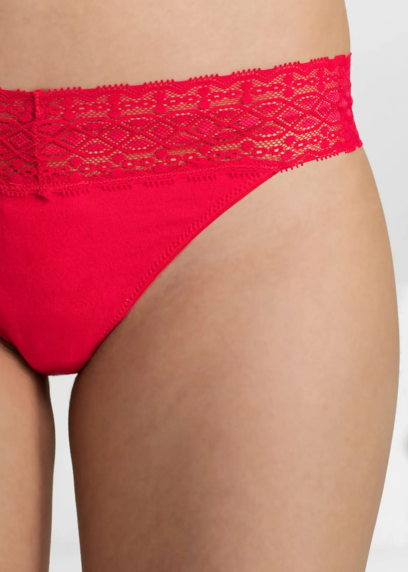 Tanga con encaje (5 unidades) Mujer Ropa Interior De Algodón|Bragas