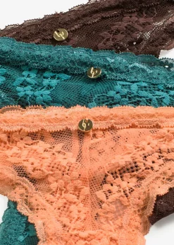 Sale Tanga con encaje de flores (3 unidades) Mujer Temática·Lencería De Primavera|Lencería