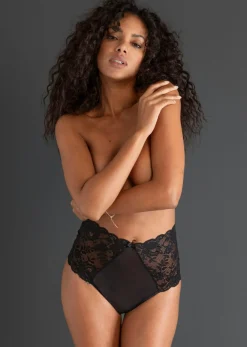 Online Tanga de talle alto con abertura y cadena desmontable Mujer Lencería Sexy