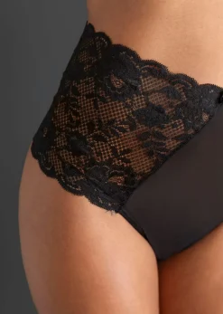 Online Tanga de talle alto con abertura y cadena desmontable Mujer Lencería Sexy