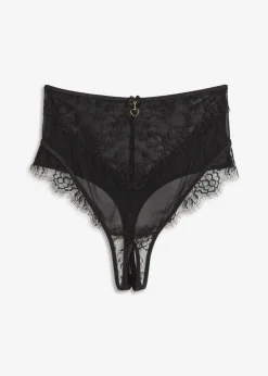 Outlet Tanga de talle alto con abertura Mujer Lencería Sexy|Bragas