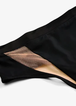 Best Tanga de talle alto con insertos transparentes Mujer Lencería|Bragas