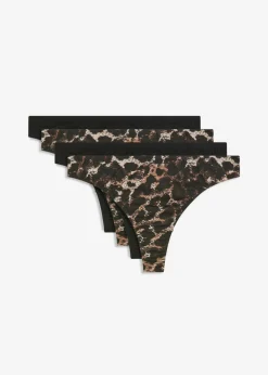 Best Tanga (4 unidades) Mujer Ropa Interior De Algodón|Bragas