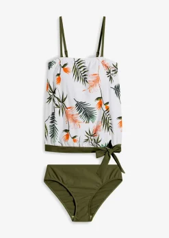 Tankini bandeau (2 piezas) con tirantes multiposición Mujer Tankinis